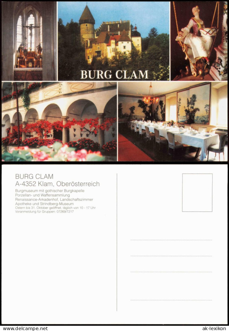 Clam (Gemeinde Klam) BURG CLAM Burgmuseum Burgkapelle (Mehrbildkarte) 1990 - Other & Unclassified