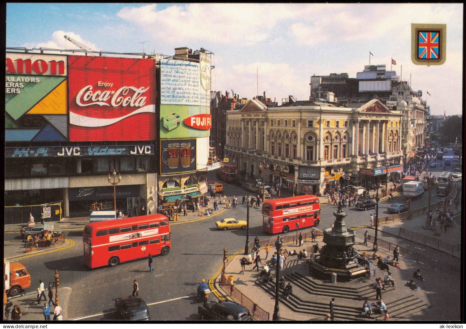 Postcard London Piccadilly Circus And Statue Of Eros 1980 - Andere & Zonder Classificatie