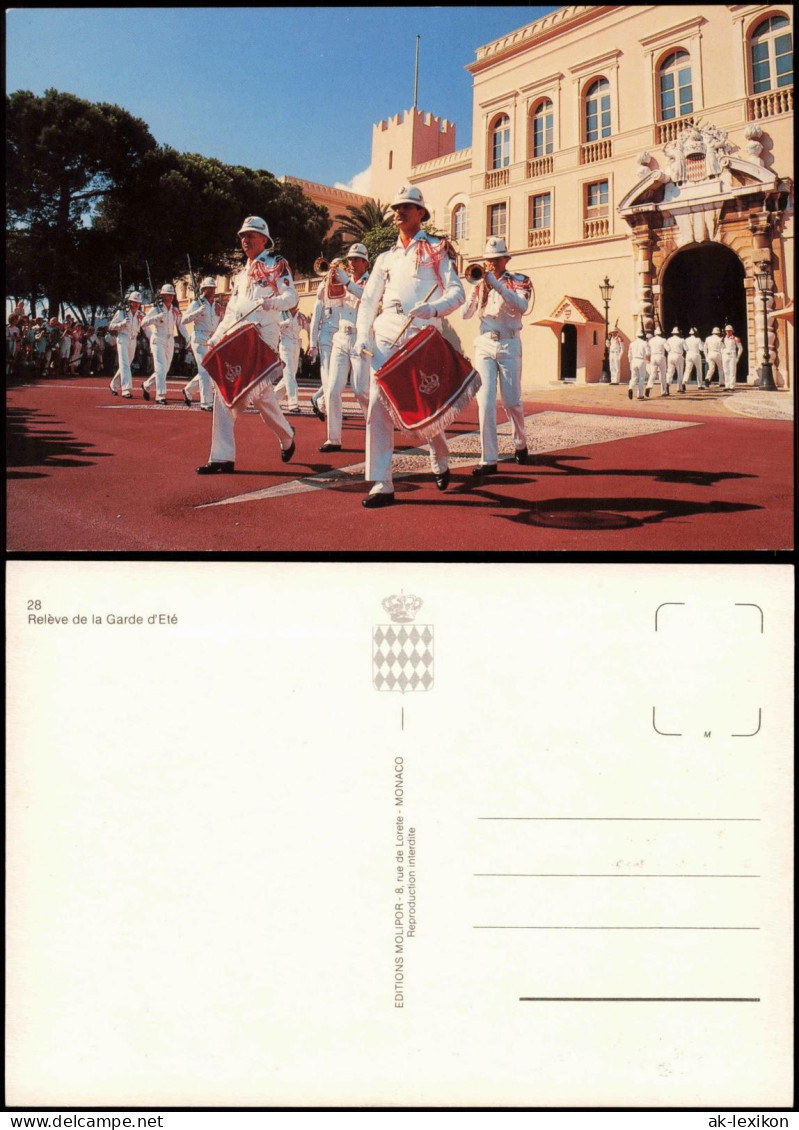 Postcard Monaco Relève De La Garde D'Eté 1990 - Autres & Non Classés