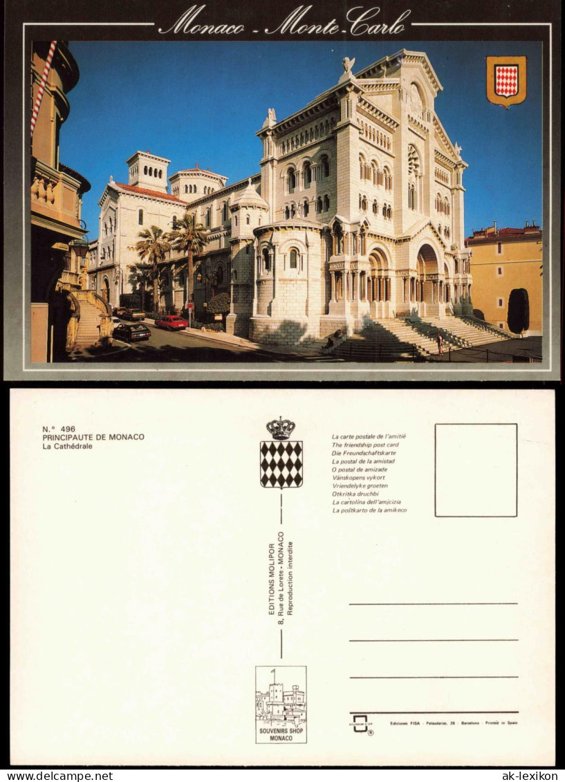 Postcard Monaco Cathedrale (Kathedrale) 1990 - Sonstige & Ohne Zuordnung