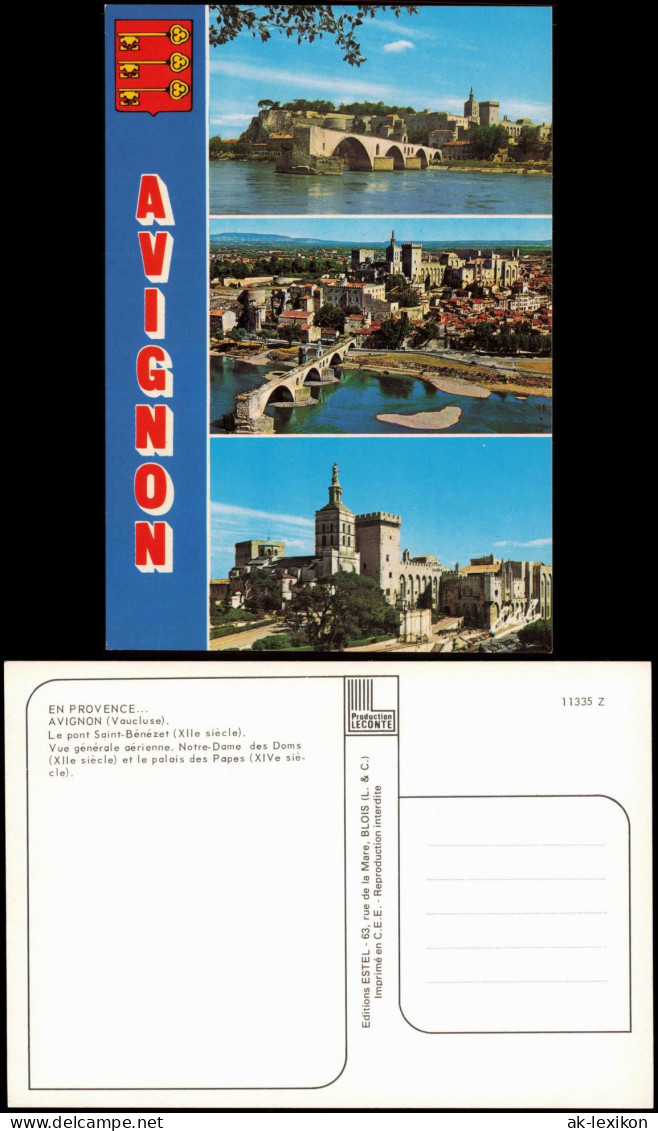 Avignon Mehrbild-AK U.a. Le Pont Saint-Bénézet (XIIe Siècle) 1980 - Sonstige & Ohne Zuordnung
