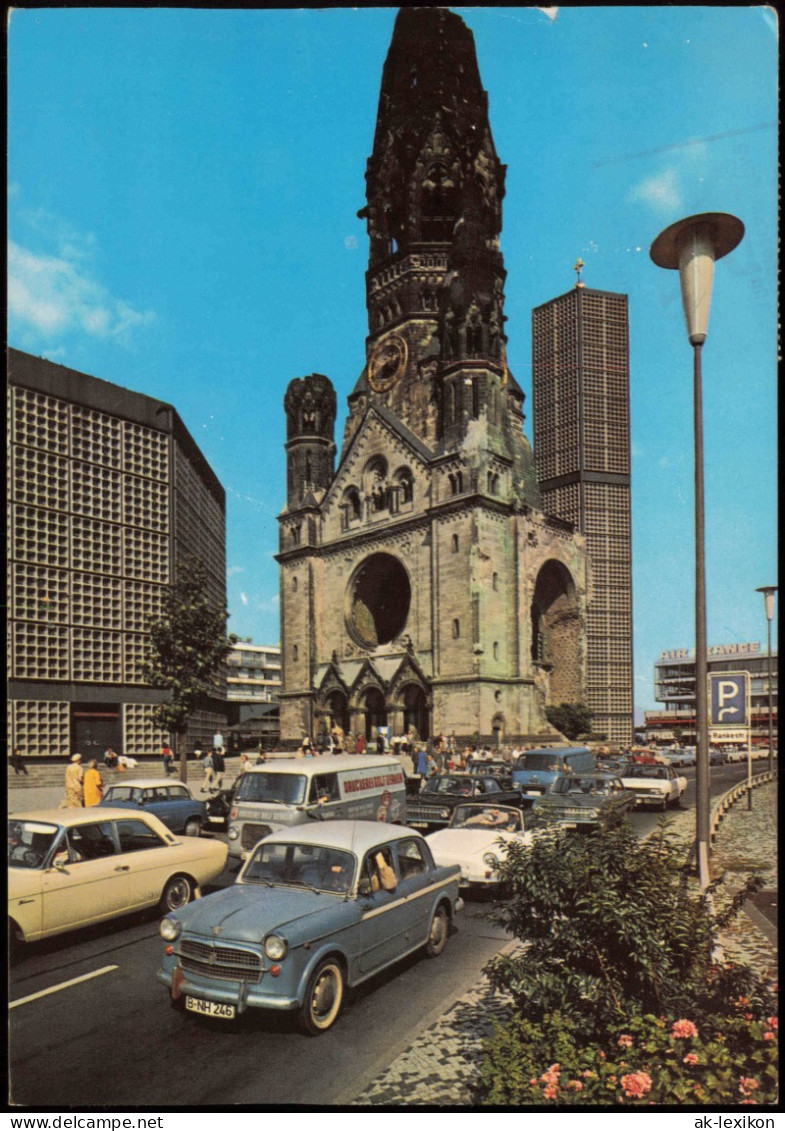 Charlottenburg-Berlin Kaiser-Wilhelm-Gedächtniskirche, Diverse Autos 1976 - Charlottenburg