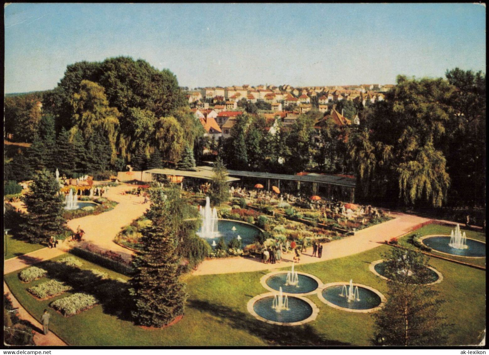 Ansichtskarte Zweibrücken Rosengarten Café-Restaurant Dornröschen 1967 - Zweibruecken