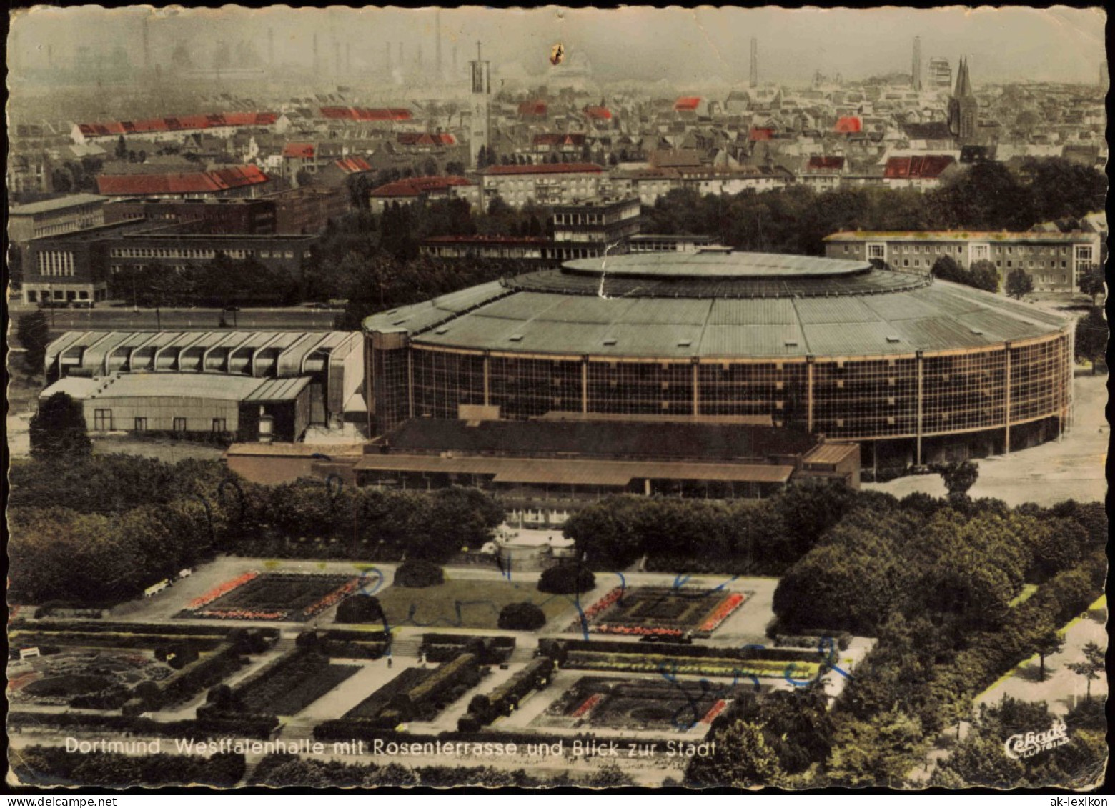 Ansichtskarte Dortmund Westfalenhalle (Luftaufnahme) 1960 - Dortmund