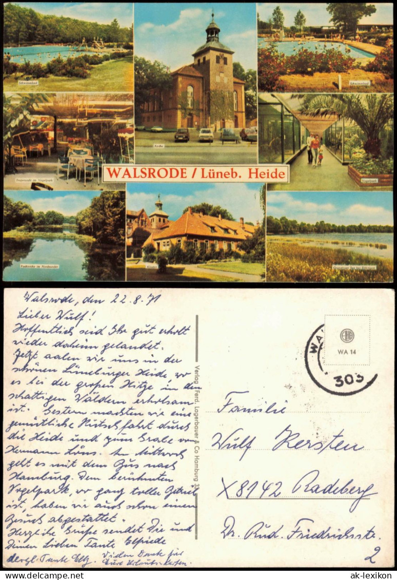 Ansichtskarte Walsrode Mehrbildkarte Mit Ortsansichten, U.a. Schwimmbad 1971 - Walsrode