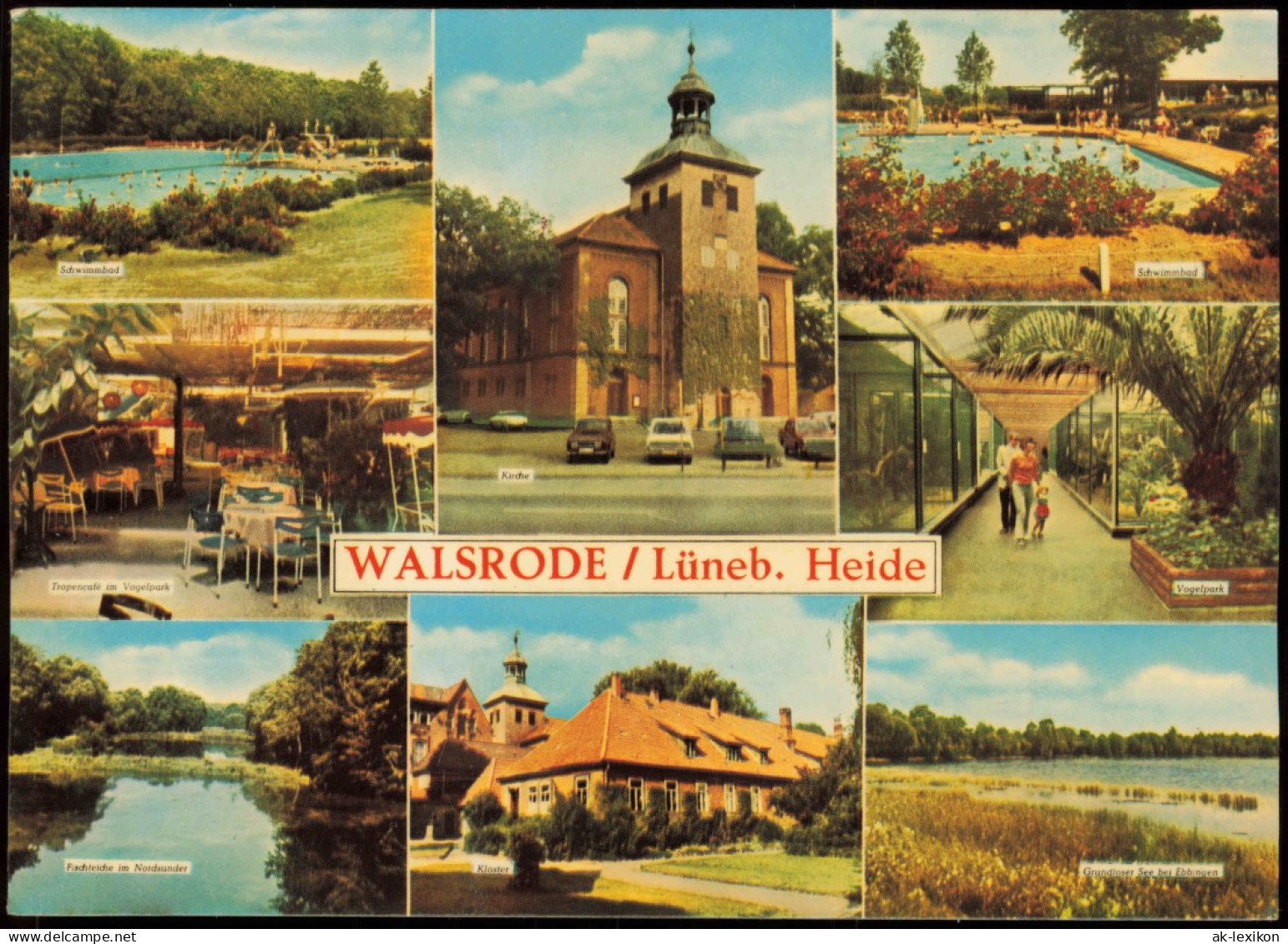 Ansichtskarte Walsrode Mehrbildkarte Mit Ortsansichten, U.a. Schwimmbad 1971 - Walsrode