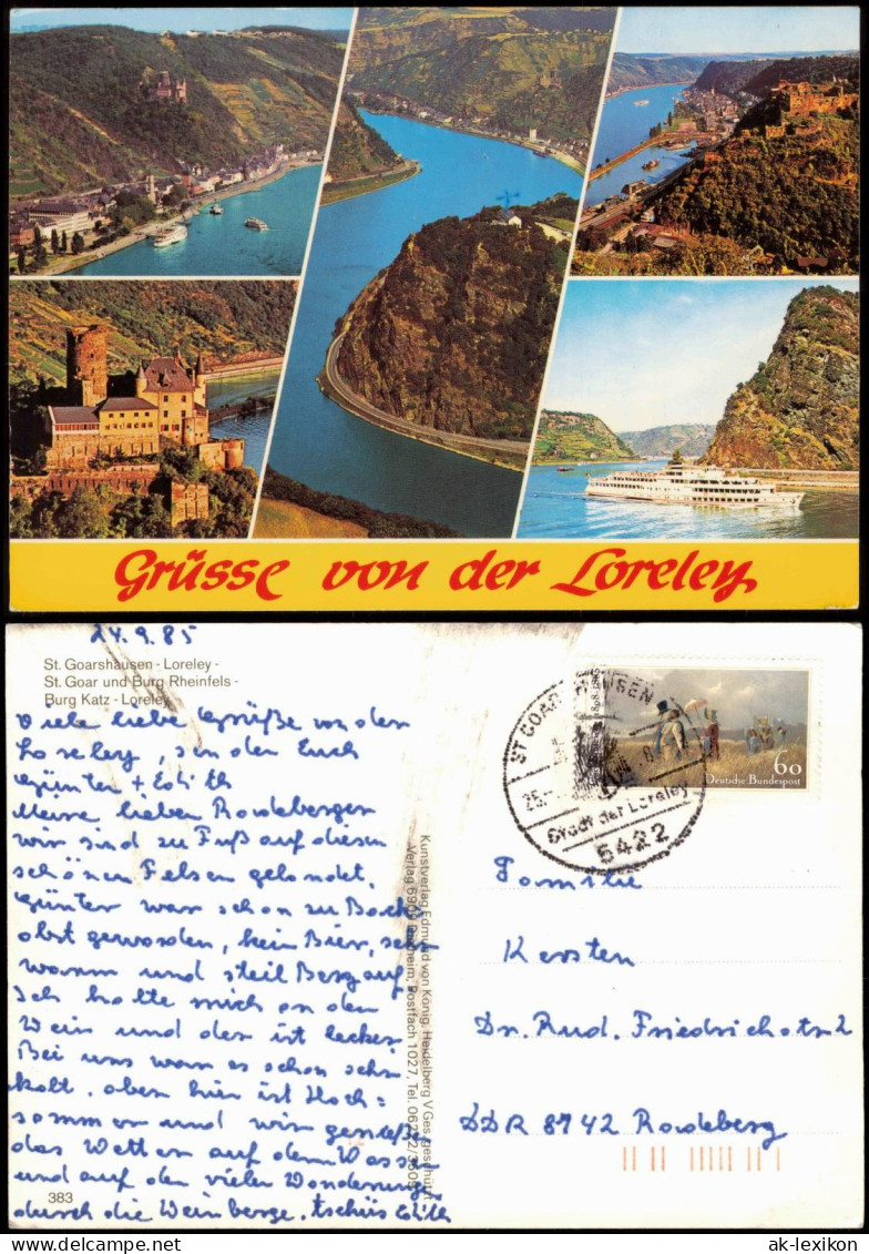 Ansichtskarte Sankt Goar Rheintal An Der Loreley Mehrbildkarte 1985 - St. Goar