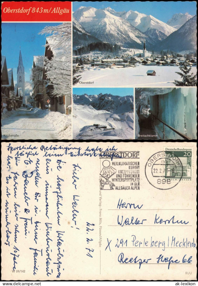 Ansichtskarte Oberstdorf (Allgäu) Mehrbildkarte Ortsansichten Im Winter 1971 - Oberstdorf