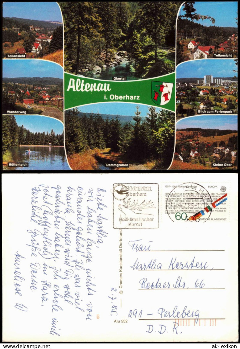 Altenau-Clausthal-Zellerfeld Mehrbildkarte Ansichten Altenau Oberharz Harz 1985 - Altenau