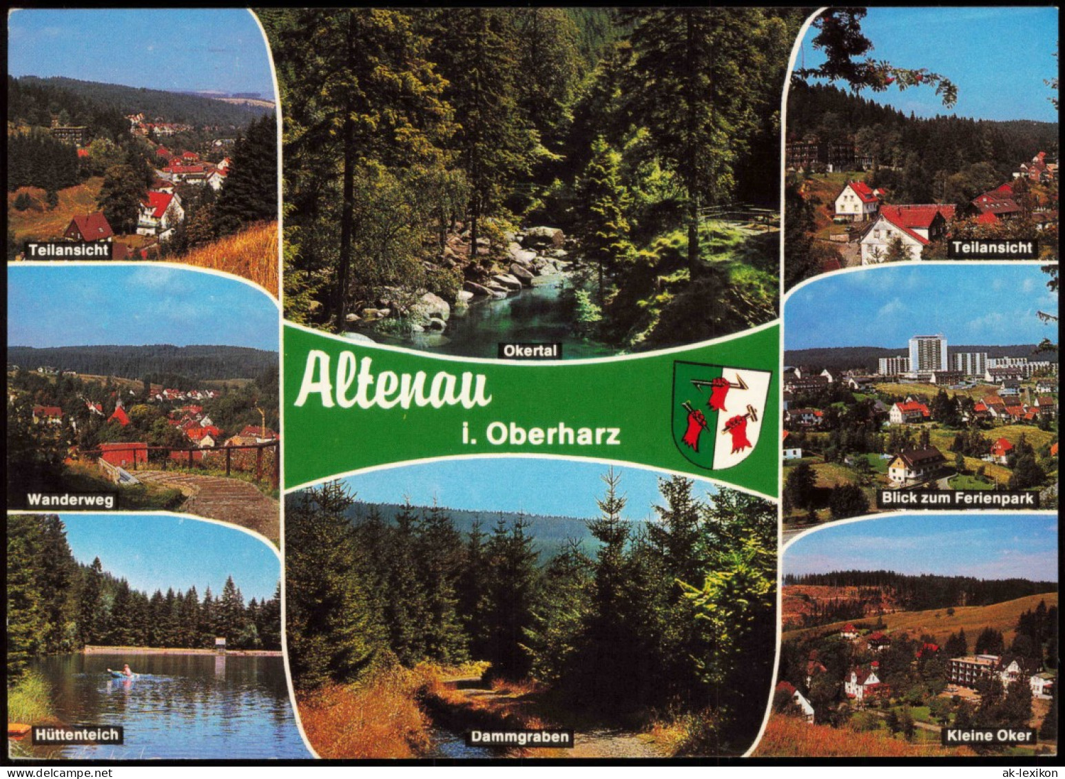 Altenau-Clausthal-Zellerfeld Mehrbildkarte Ansichten Altenau Oberharz Harz 1985 - Altenau