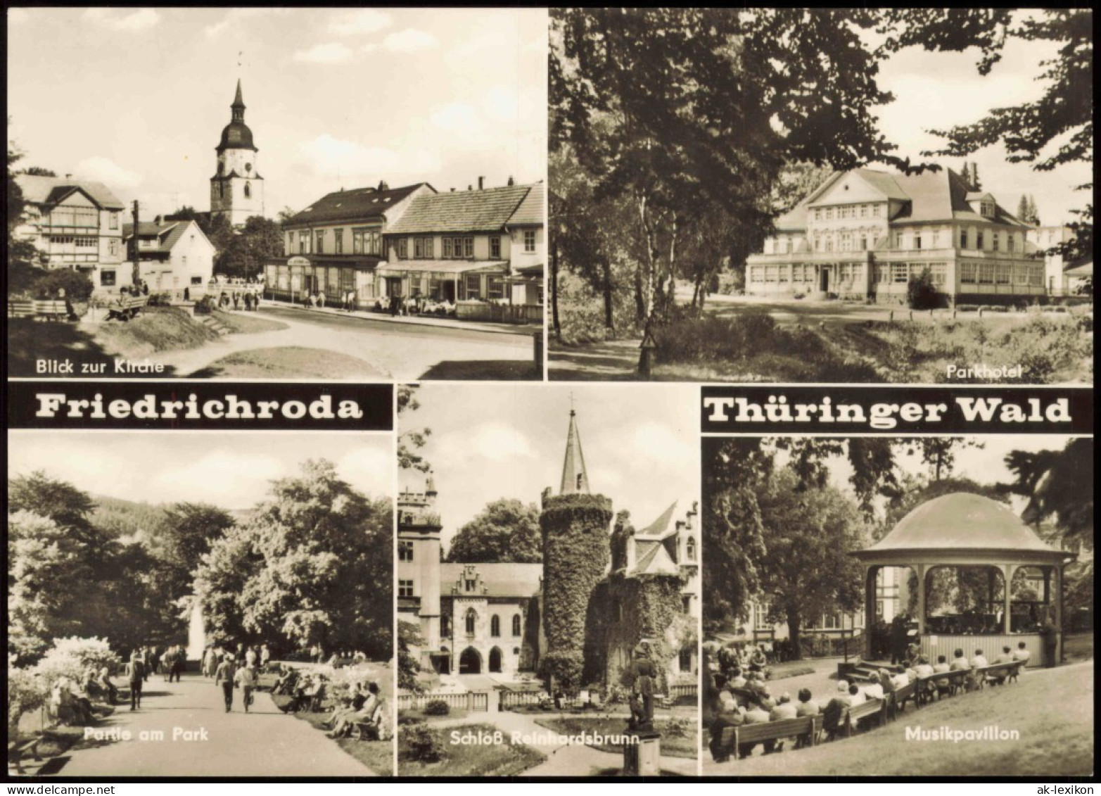 Ansichtskarte Friedrichroda DDR Mehrbildkarte Mit Stadtteilansichten 1971 - Friedrichroda