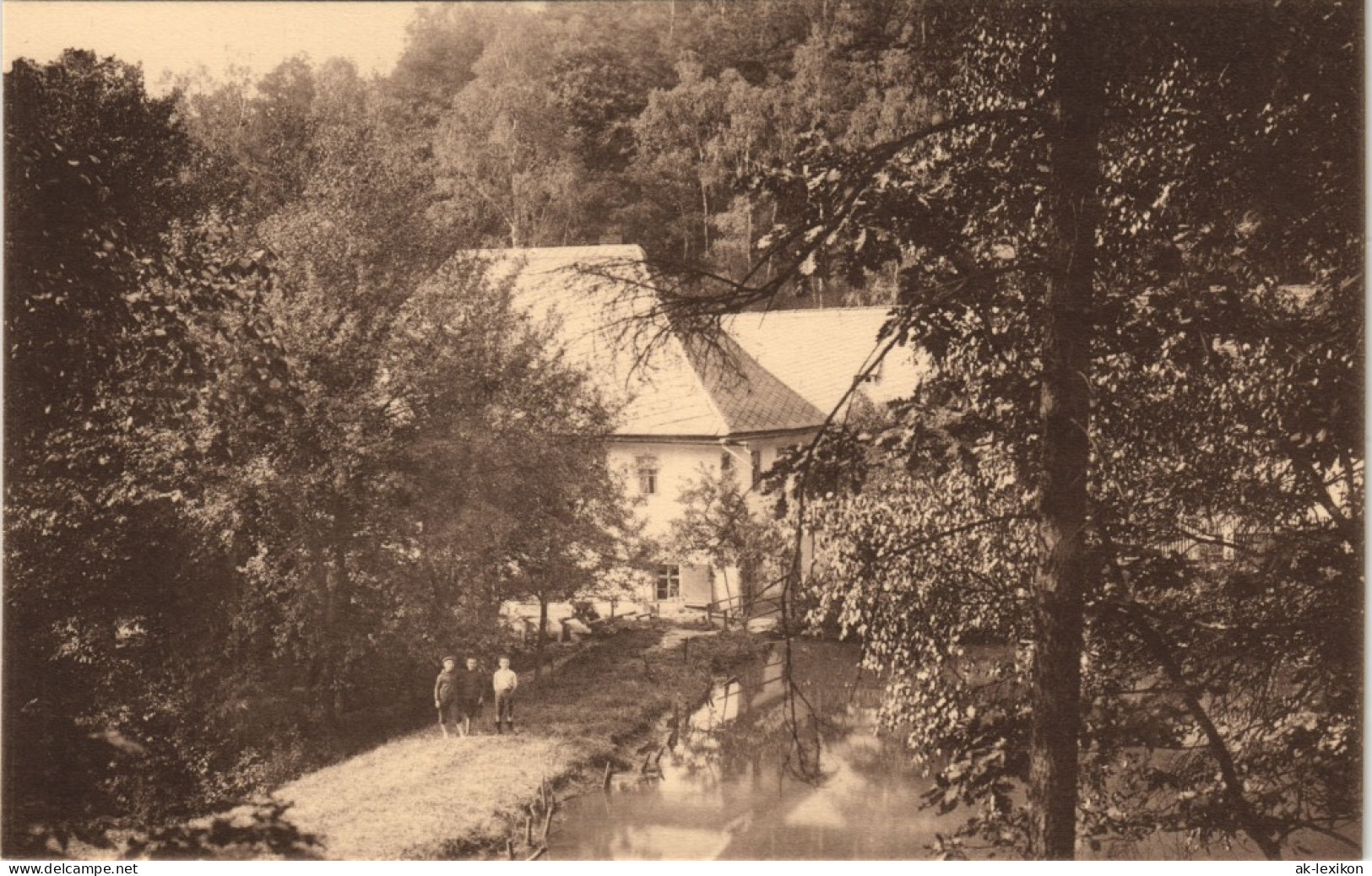 Waldenburg (Sachsen) Fürstlicher Park Grünfeld Glänzelmühle 1913 - Waldenburg (Sachsen)