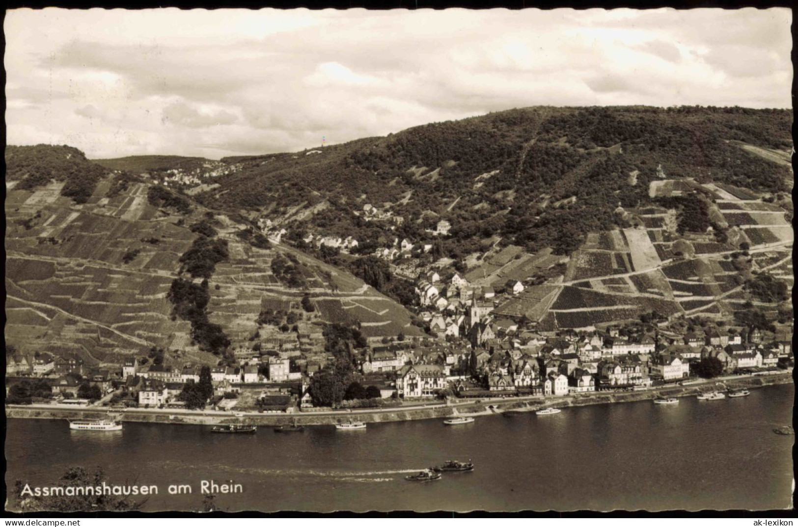 Assmannshausen Am Rhein-Rüdesheim (Rhein) Stadt Und Rheindampfer 1964 - Ruedesheim A. Rh.