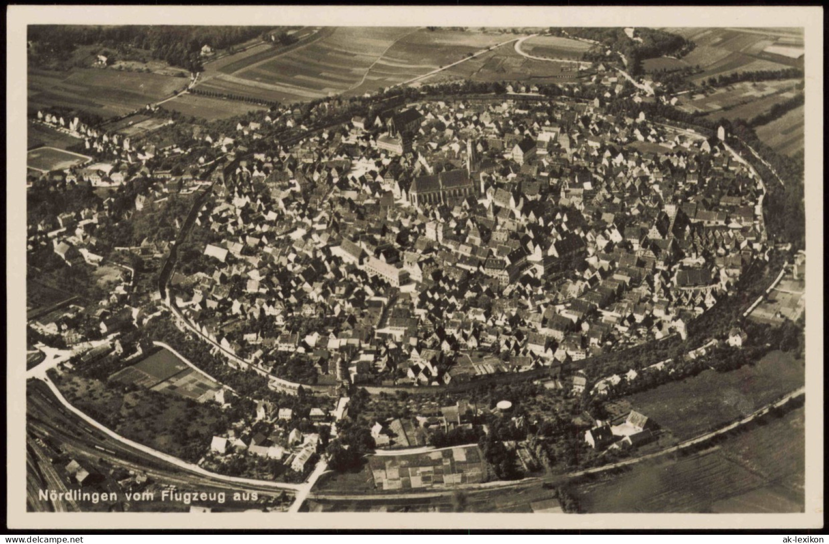 Ansichtskarte Nördlingen Luftbild 1930 - Noerdlingen