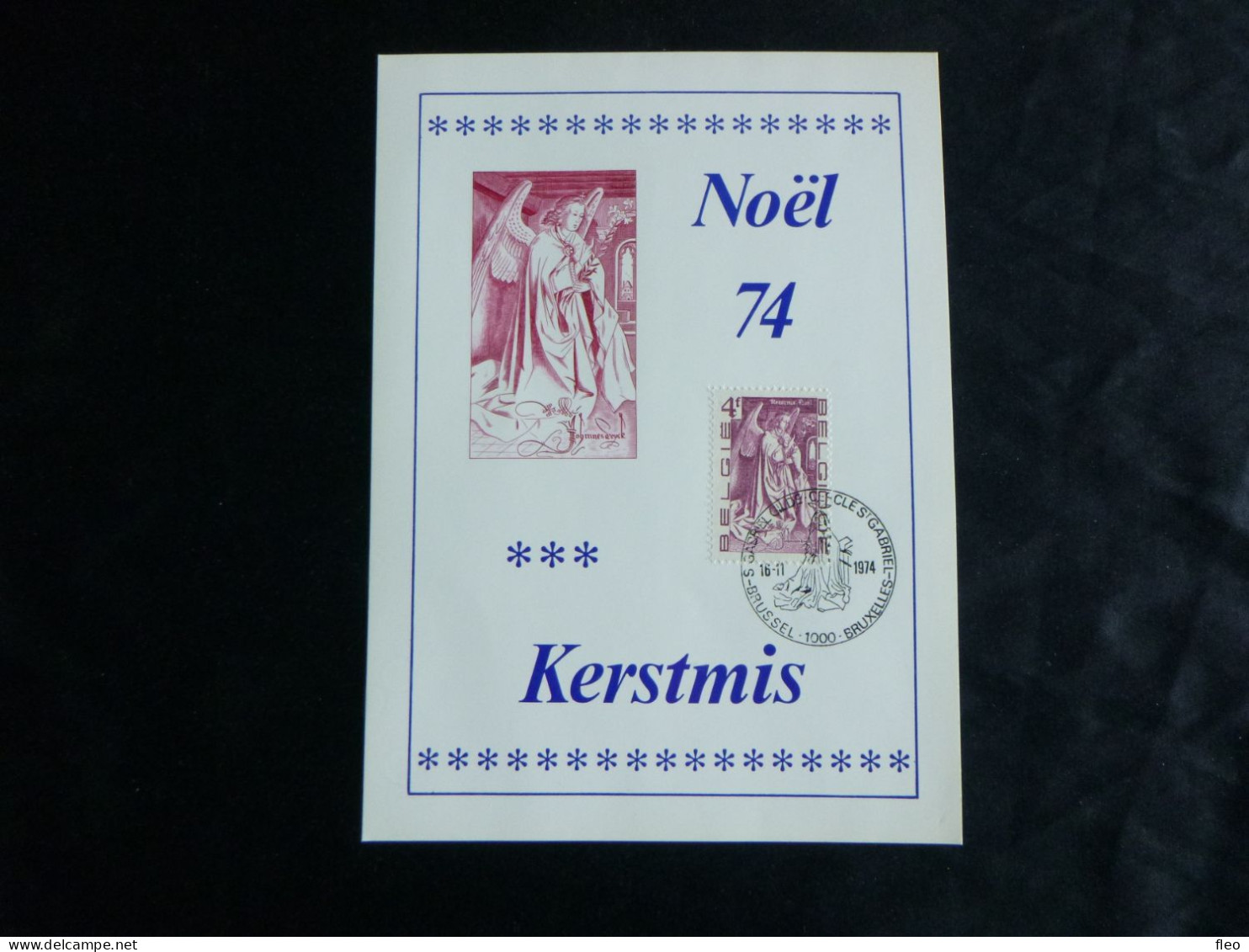 1974 1737 FDC Philacard  Brus/Brux  :   " Kerstmis/ Noël " - 1971-1980