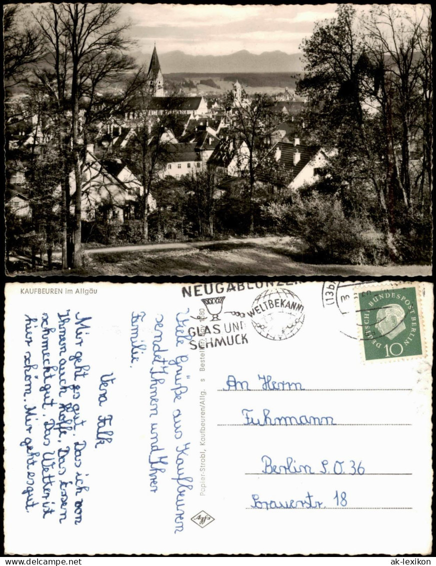 Ansichtskarte Kaufbeuren Panorama-Ansicht 1960 - Kaufbeuren