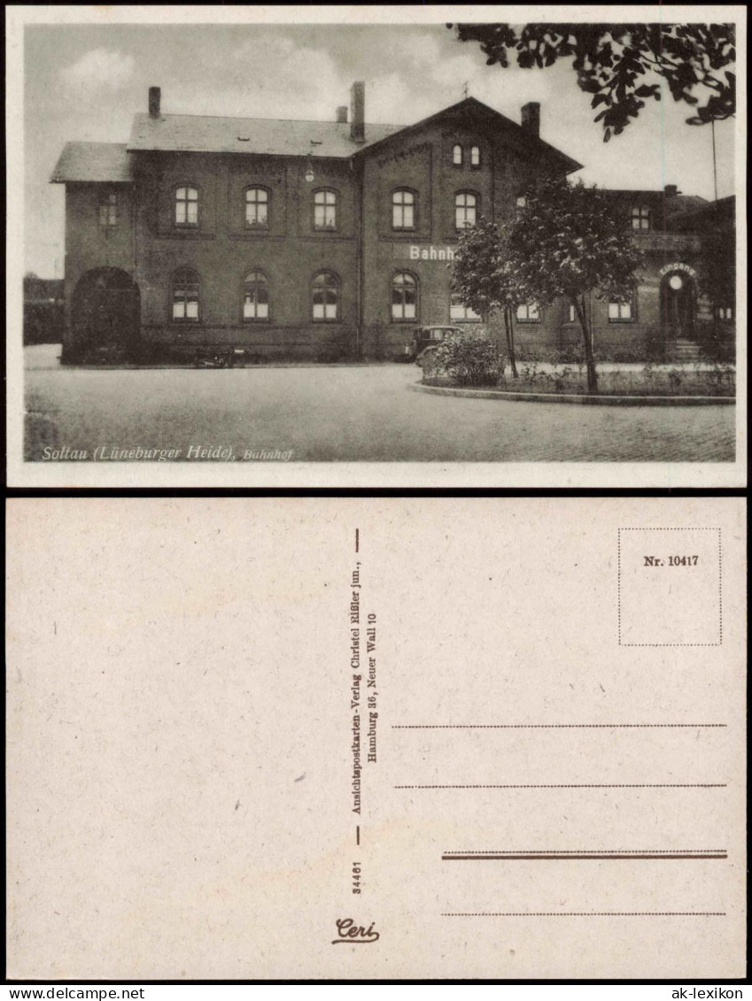 Ansichtskarte Soltau Bahnhof 1940 - Soltau