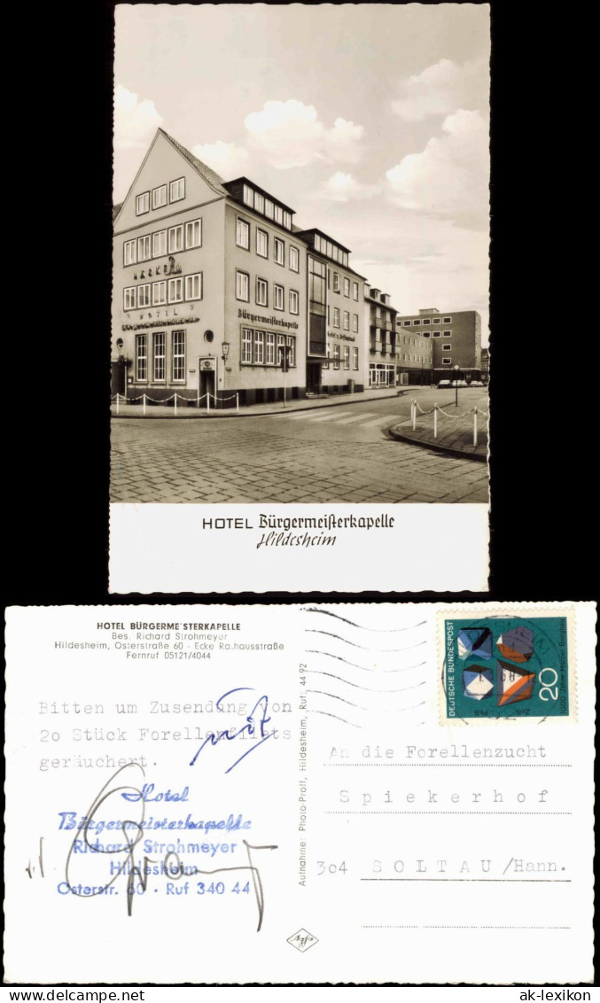 Ansichtskarte Hildesheim HOTEL Bürgermeisterkapelle Osterstraße 60 1968 - Hildesheim