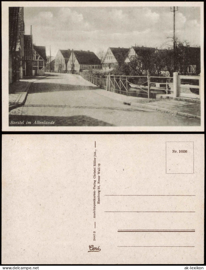 Ansichtskarte Borstel-Jork Straßenpartie 1940 - Other & Unclassified