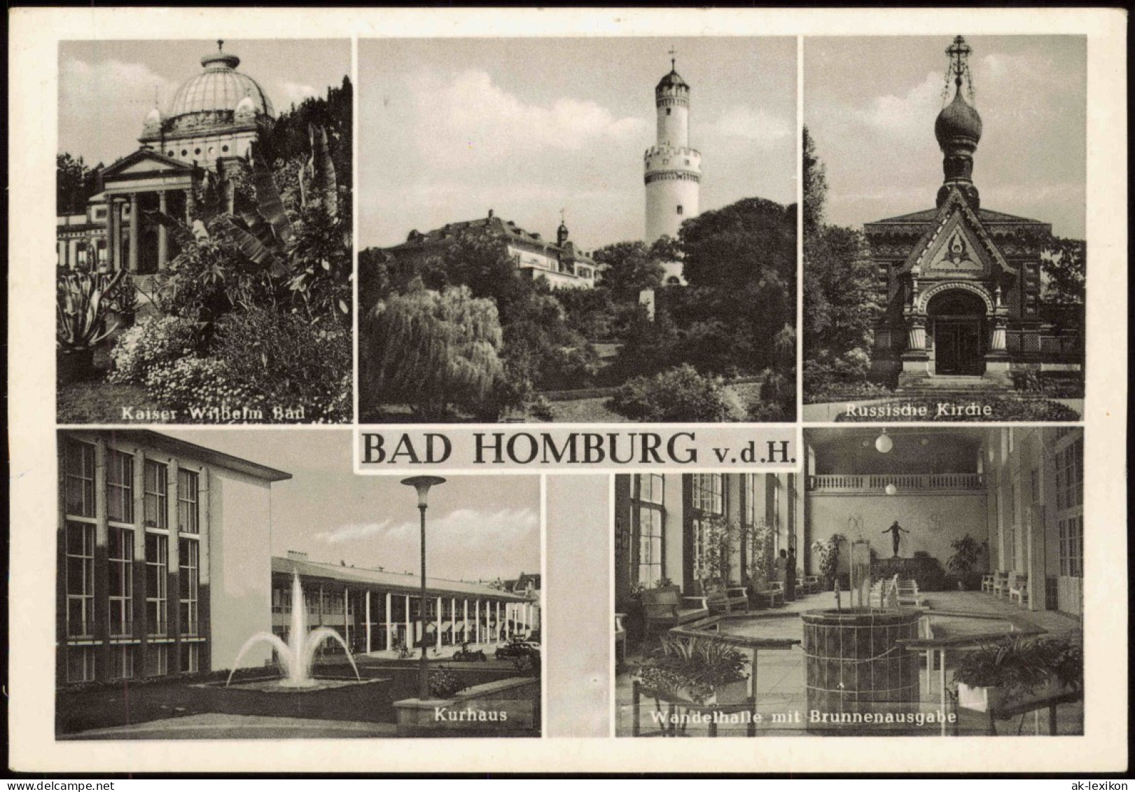 Ansichtskarte Bad Homburg Vor Der Höhe Russische Kirche Kurhaus MB 1960 - Bad Homburg
