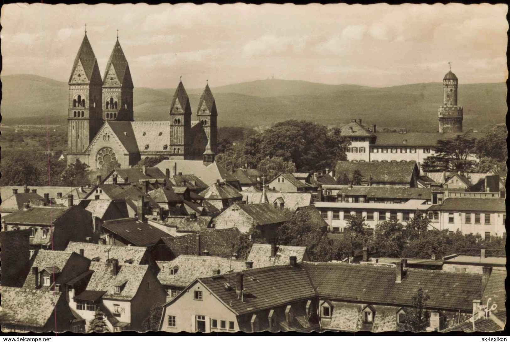 Bad Homburg Vor Der Höhe Panorama-Ansicht Mit Erlöserkirche Und Schloß 1956 - Bad Homburg