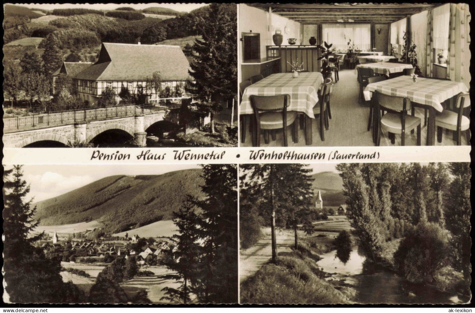 Wenholthausen-Eslohe (Sauerland) Pension Haus Wennetal (Mehrbildkarte) 1966 - Andere & Zonder Classificatie