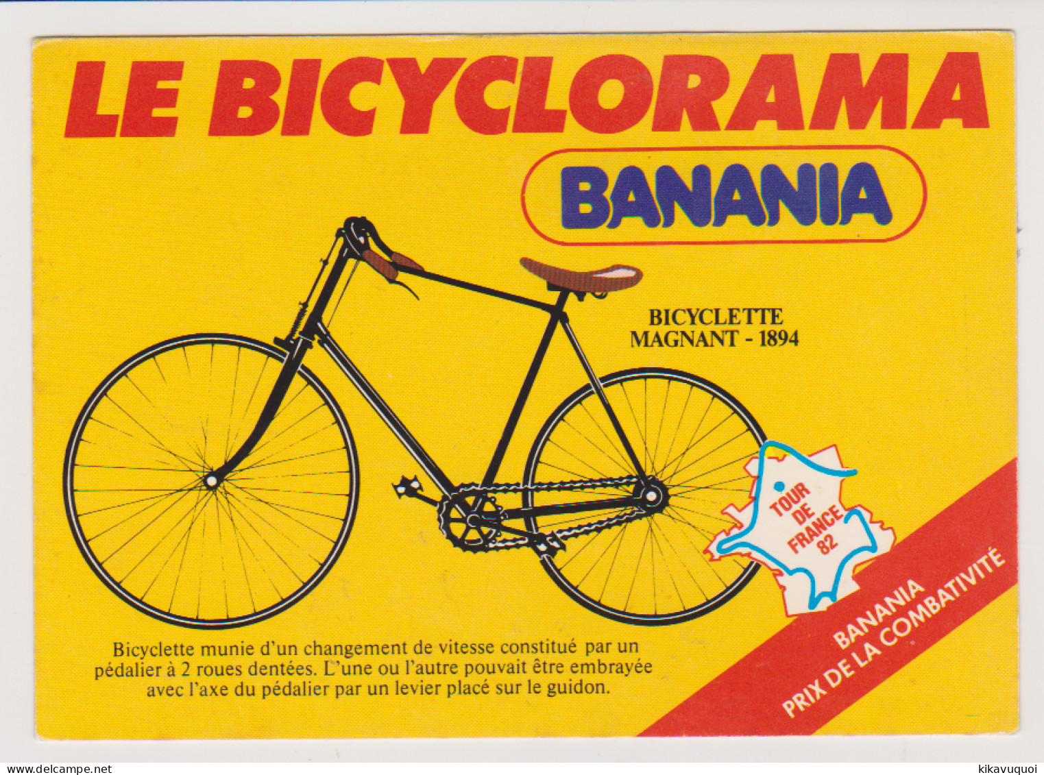 BANANIA - TOUR DE FRANCE 1982 - LE BICYCLORAMA - VELO - CYCLE - CARTE POSTALE ANCIENNE - Motos