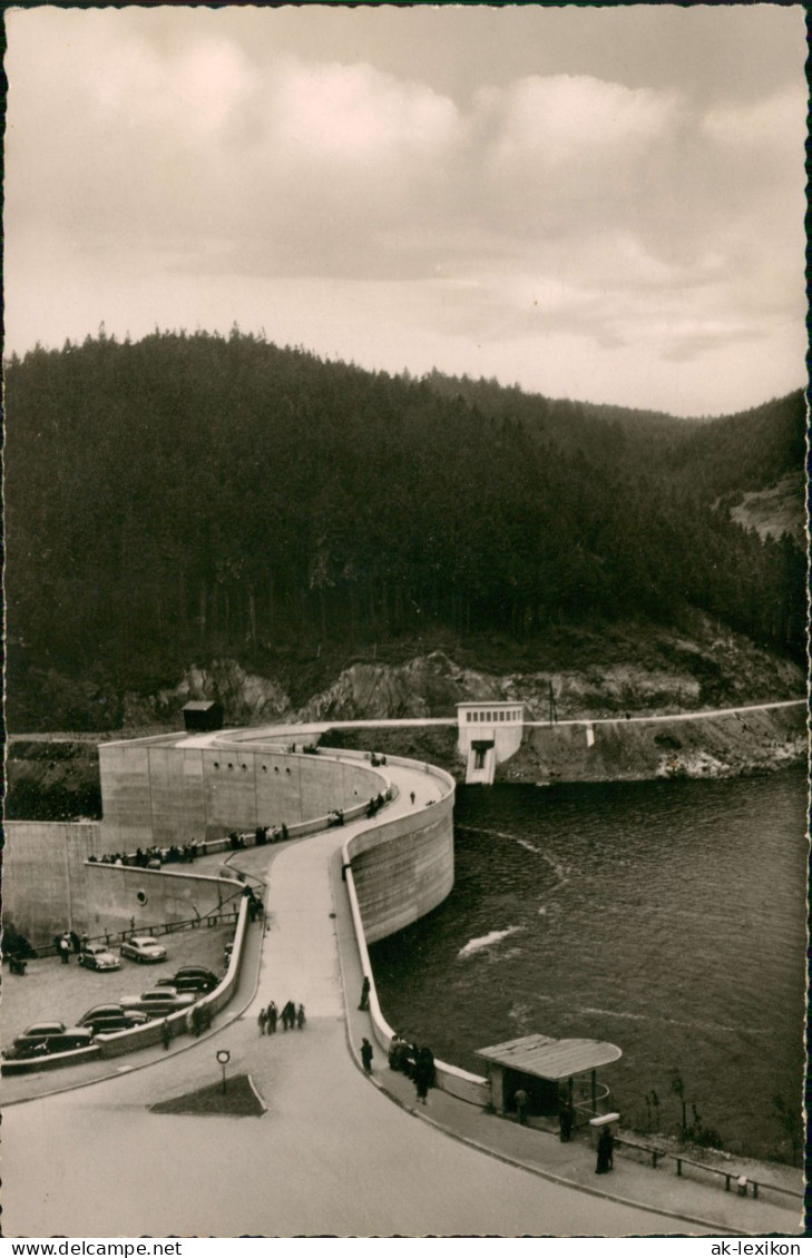 Ansichtskarte Oker-Goslar Okertalsperre, Sperrmauer - Autos 1961 - Goslar