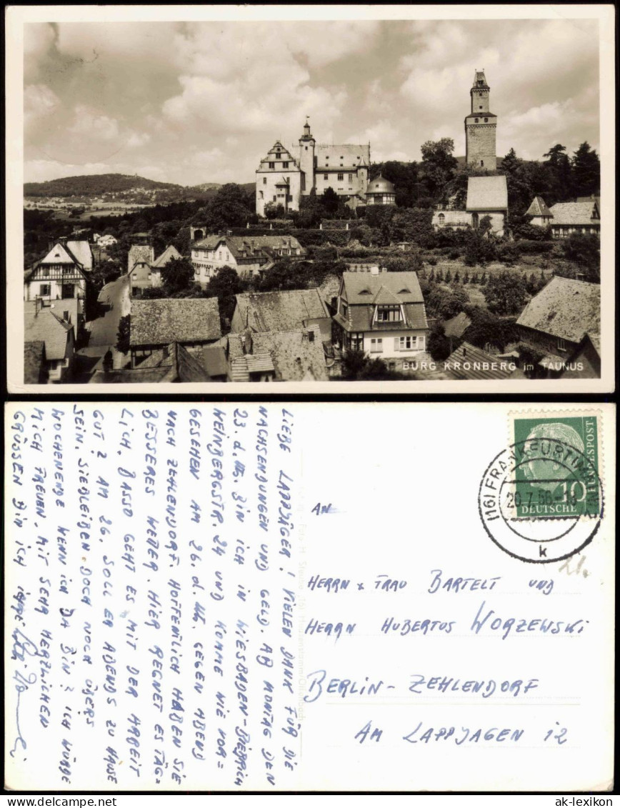 Ansichtskarte Kronberg / Cronberg (Taunus) Stadtblick - Fotokarte 1956 - Kronberg