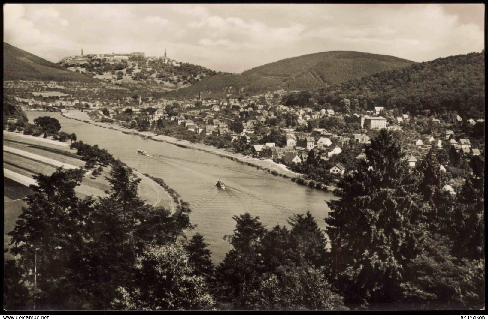 Ansichtskarte Neckargemünd Fernblick Auf Die Stadt 1961 - Neckargemünd