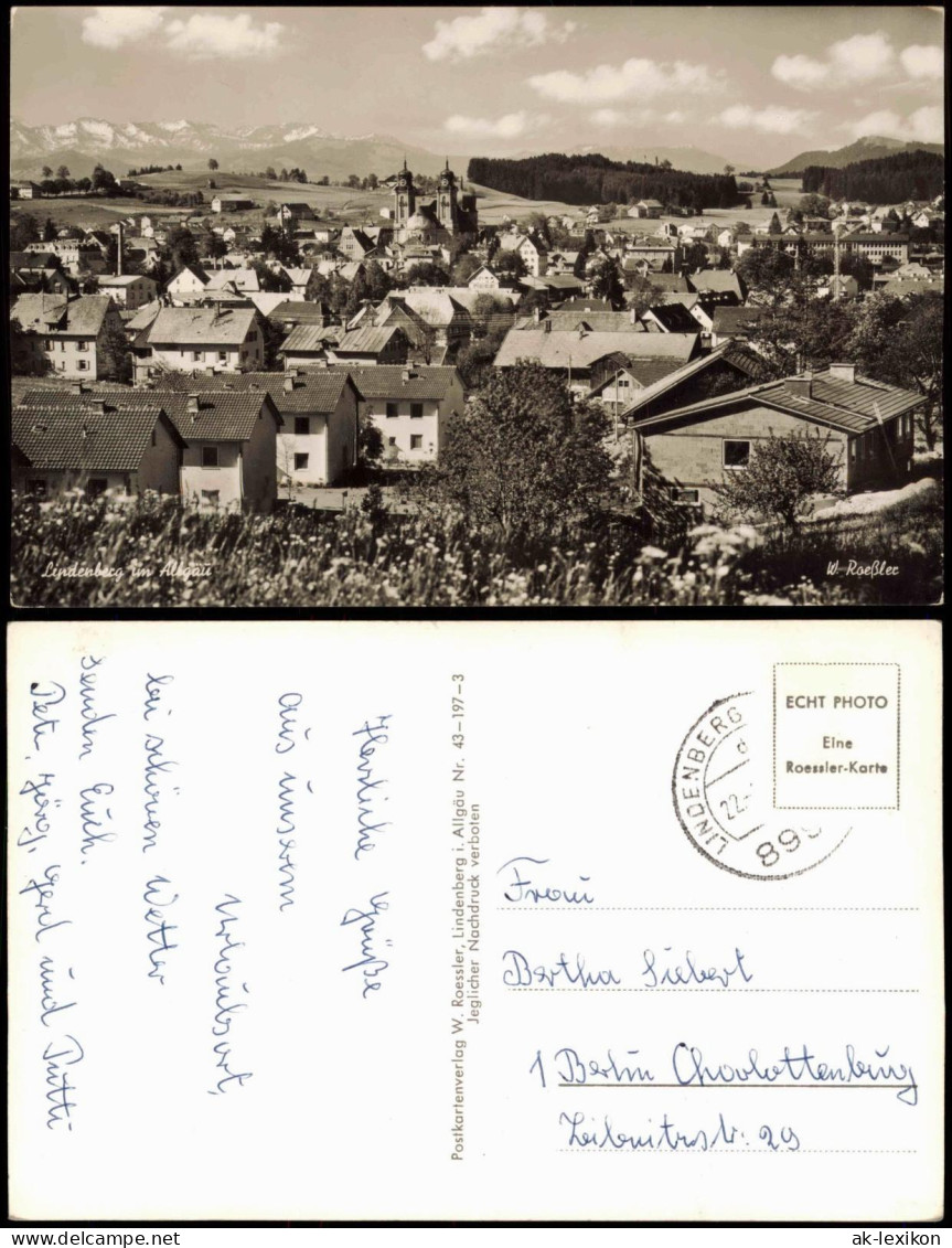 Ansichtskarte Lindenberg (Allgäu) Stadtpartie 1961 - Lindenberg I. Allg.