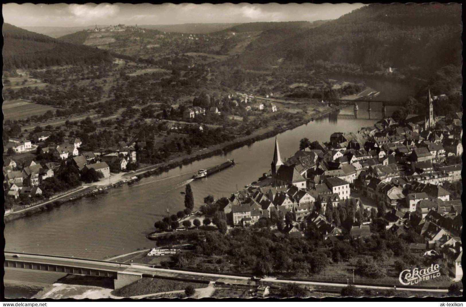 Ansichtskarte Neckargemünd Luftbild 1955 - Neckargemünd