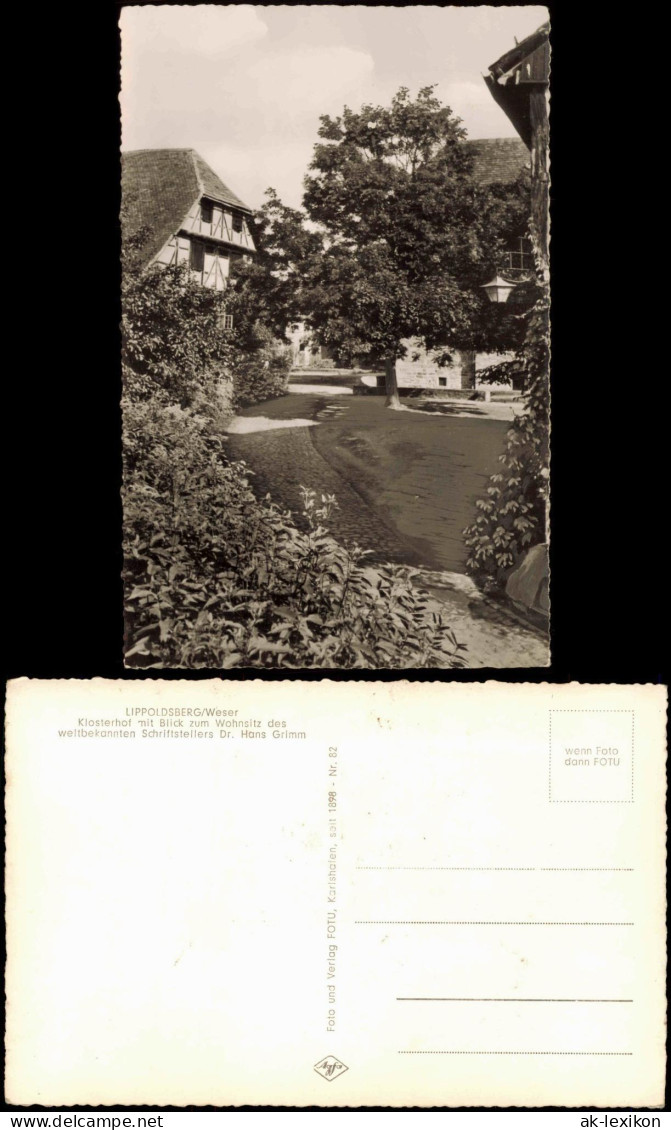 Ansichtskarte Lippoldsberg Klosterhof Mit Blick Zum Wohnsitz 1961 - Other & Unclassified