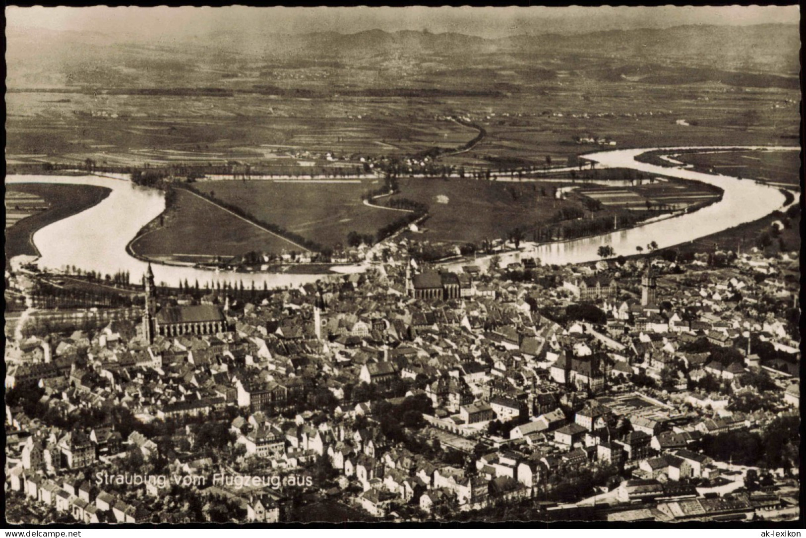 Ansichtskarte Straubing Luftbild 1958 - Straubing