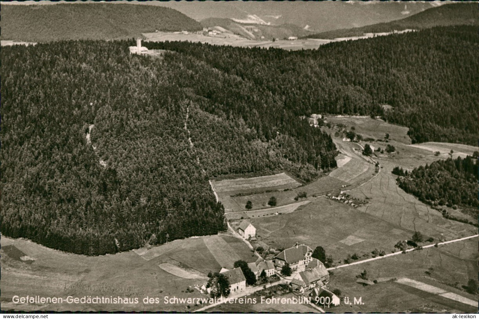 Fohrenbühl Luftbild Gefallenen-Gedächtnishaus Schwarzwald  Gasthof Adler 1962 - Otros & Sin Clasificación