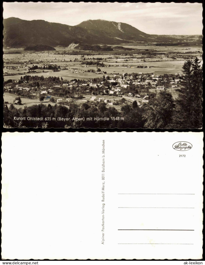 Ansichtskarte Ohlstadt Panorama Gesamtansicht Mit Hörndle Bayer. Alpen 1960 - Otros & Sin Clasificación