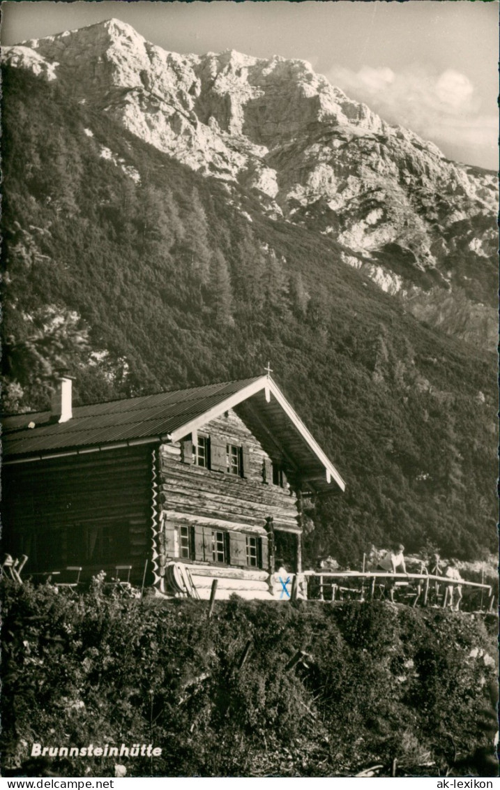 Ansichtskarte Mittenwald Brunnsteinhütte 1560 M 1962 - Mittenwald