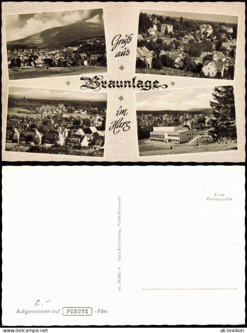 Ansichtskarte Braunlage Mehrbildkarte Mit 4 Ortsansichten 1960 - Braunlage