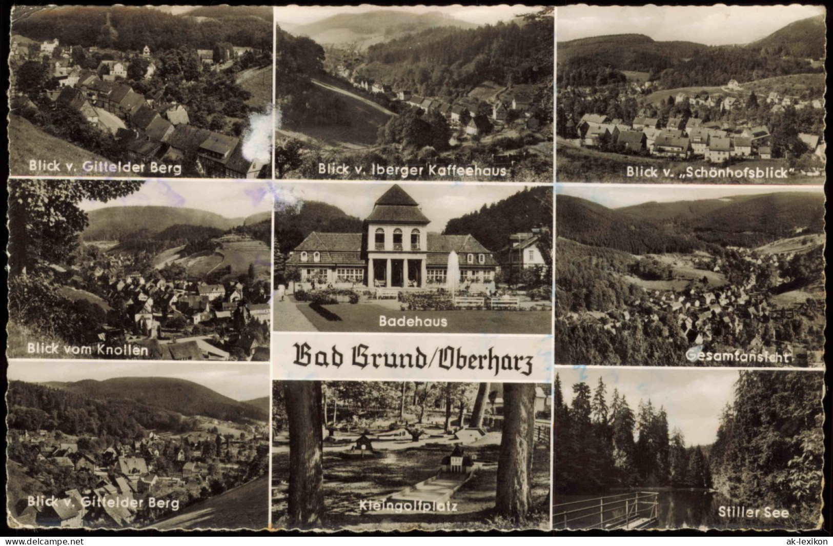 Bad Grund (Harz) Mehrbildkarte U.a. Mit Blick V. Iberger Kaffeehaus 1958 - Bad Grund