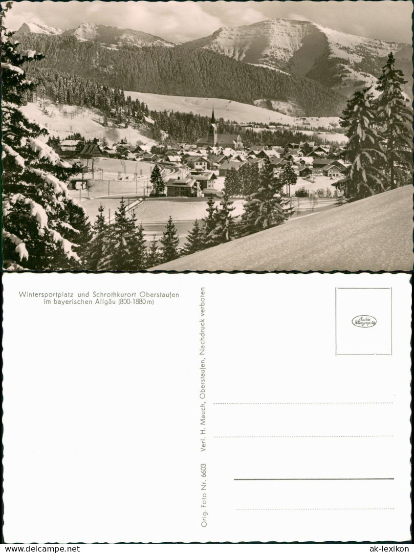 Ansichtskarte Oberstaufen Stadt Im Winter 1963 - Oberstaufen