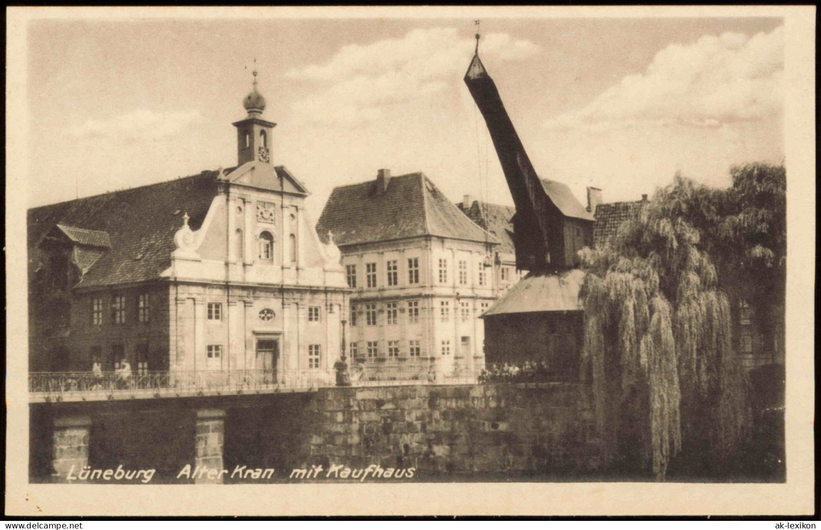 Ansichtskarte Lüneburg Alter Kran Mit Kaufhaus 1940 - Lüneburg