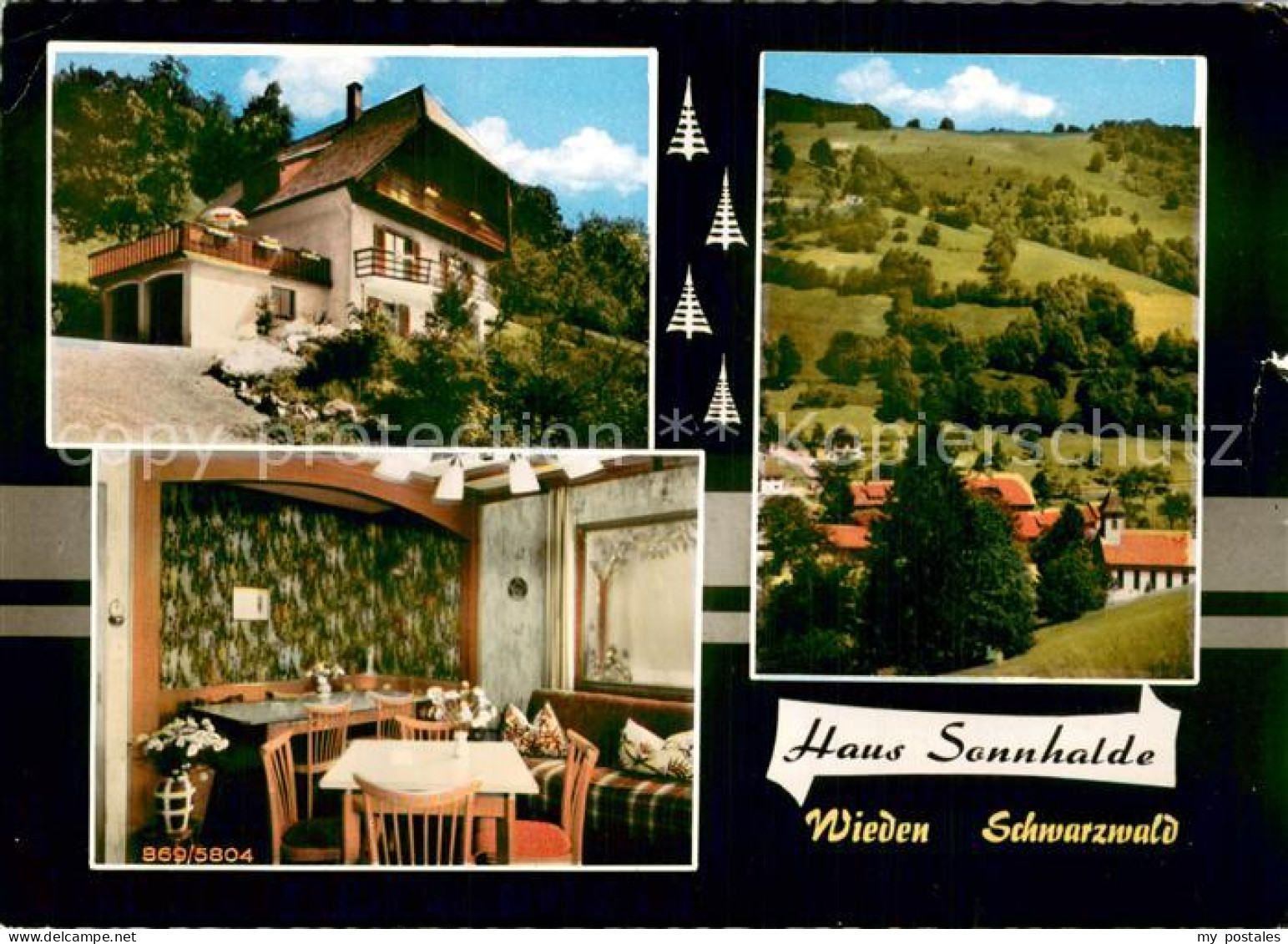 73778961 Wieden Schwarzwald Haus Sonnhalde Gaststube Panorama Wieden Schwarzwald - Autres & Non Classés