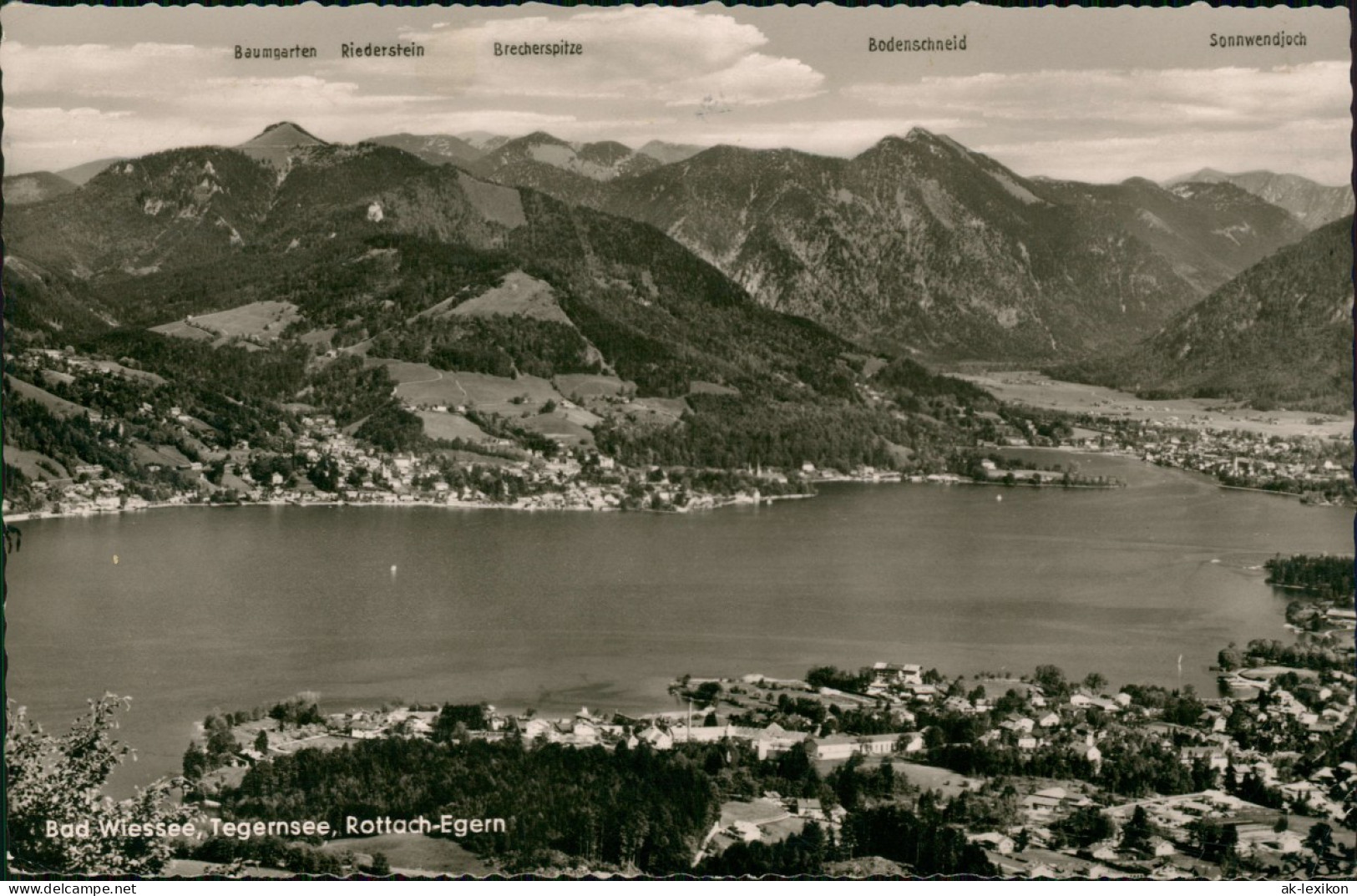 Bad Wiessee Panorama-Ansicht Mit Bad Wiessee, Tegernsee, Rottach-Egern 1960 - Bad Wiessee