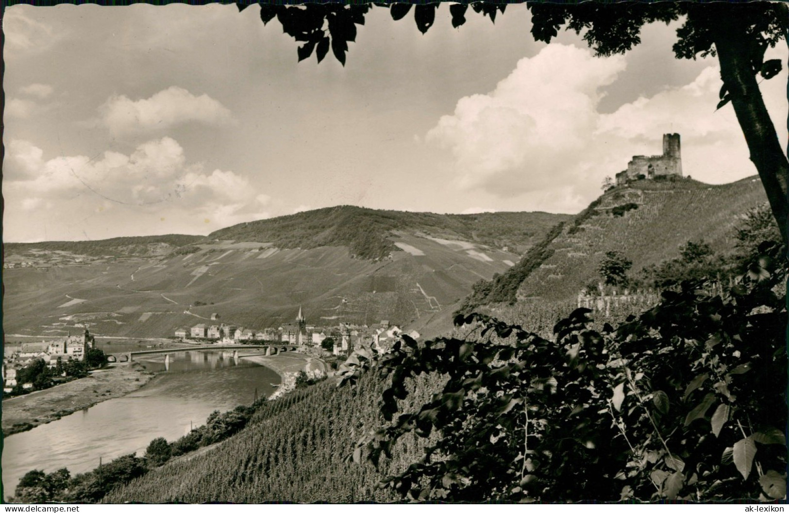 Bernkastel-Kues Berncastel-Cues Panorama-Ansicht Mosel Blick 1959 - Bernkastel-Kues