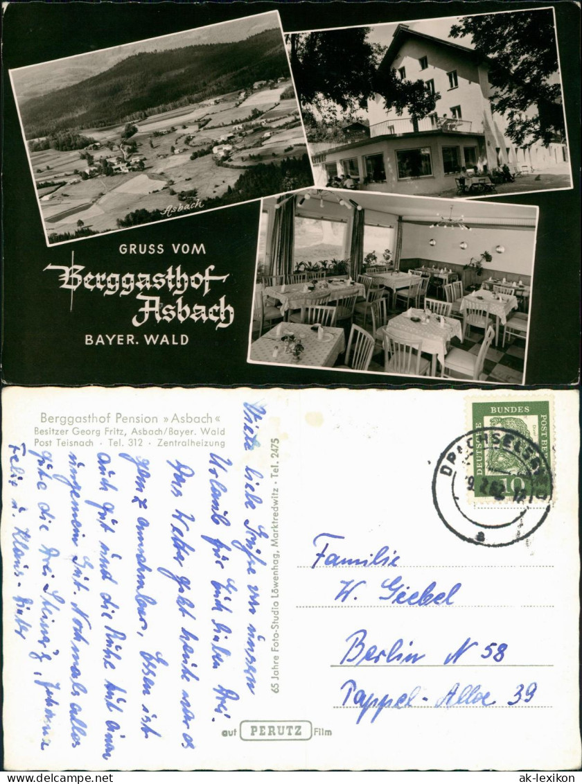 Ansichtskarte  Berggasthof Pension Asbach Nationalpark Bayerischer Wald 1962 - Ohne Zuordnung