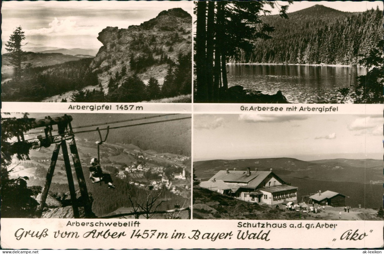 Mehrbild-AK Nationalpark Bayerischer Wald Gr. Arbersee Mit Arbergipfel 1970 - Ohne Zuordnung