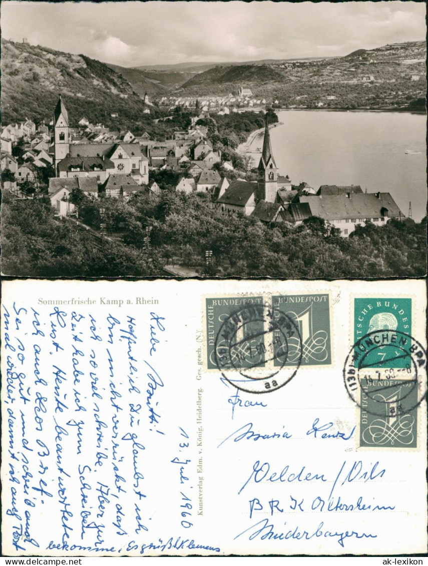 Ansichtskarte Kamp-Bornhofen Panorama-Ansicht 1960   Misch-Frankatur - Altri & Non Classificati