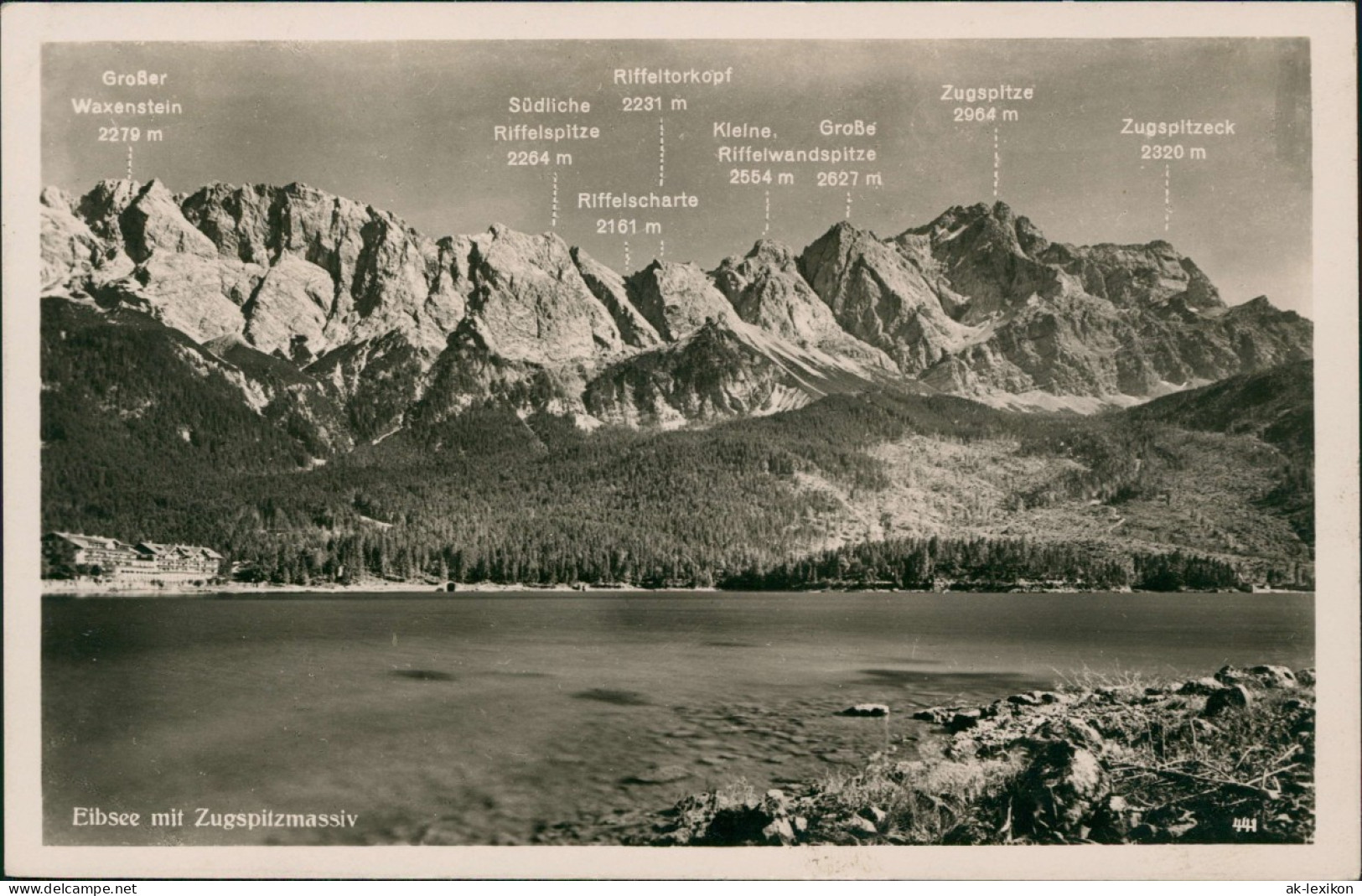 Ansichtskarte Garmisch-Partenkirchen Eibsee Mit Zugspitzmassiv 1940 - Garmisch-Partenkirchen