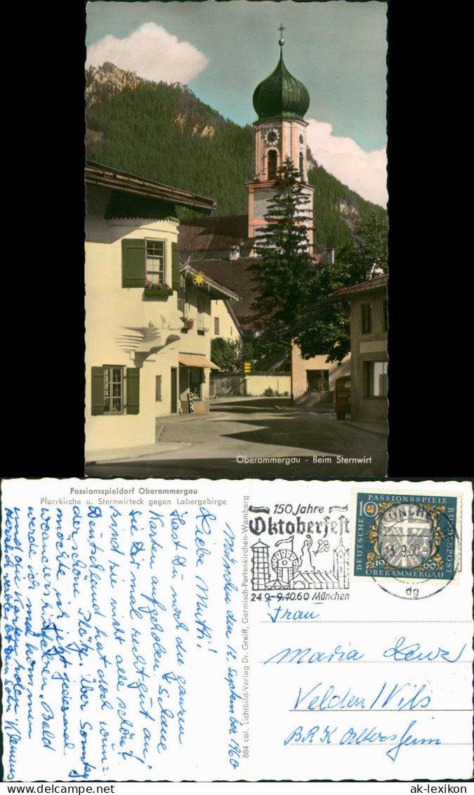 Ansichtskarte Oberammergau Beim Sternwirt - Colorfoto AK 1960 - Oberammergau