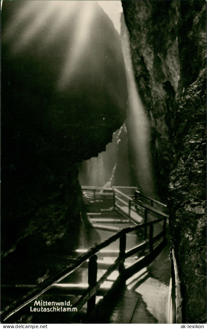 Ansichtskarte Mittenwald Leutaschklamm, Stimmungsbild 1963 - Mittenwald